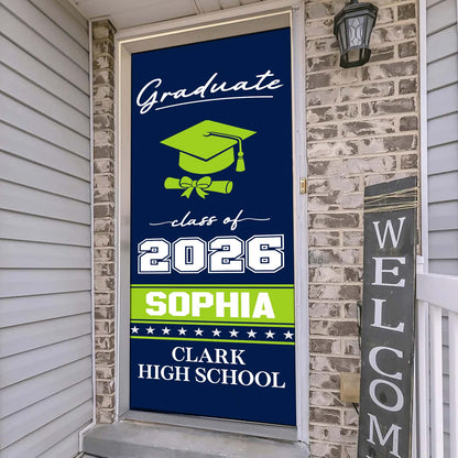Personalized Graduation Door Cover | Custom Class of 2026 Banner | Senior Gift Door Decor 684584