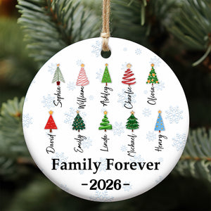 Personalized Family Christmas Ceramic Ornament, Custom Family Tree Names Ornament, Family Keepsake Gift 685928