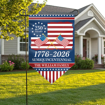 Personalized 250 Years USA 1776–2026 Garden Flag | Patriotic 4th of July Triangular Flag 684602