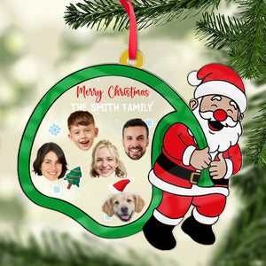 Christmas Family Acrylic Ornament | Personalized Custom Family Photo Upload Ornament 683534