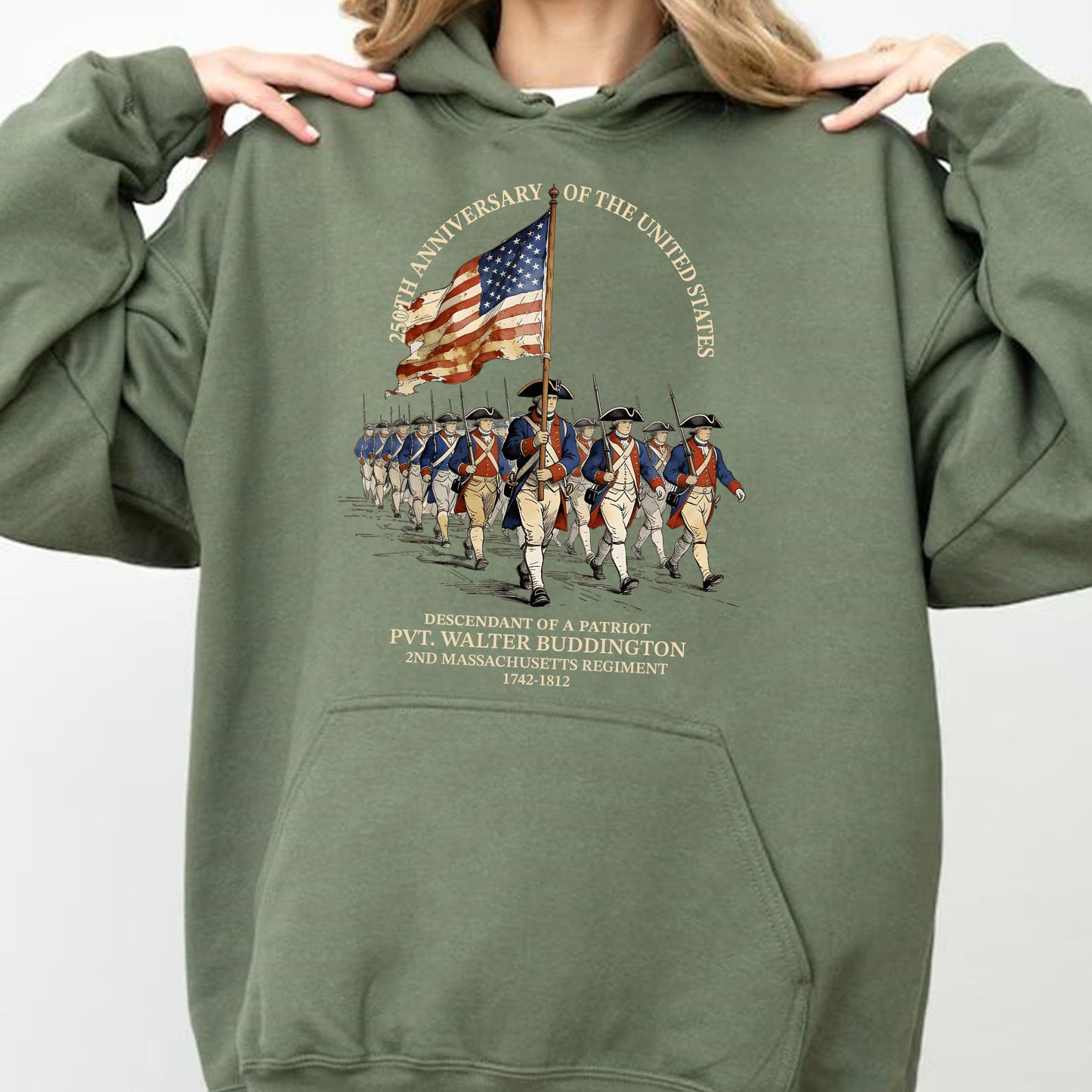 Custom Name 250 Years Anniversary Dark Shirt | Personalized Descendant of a Patriot Sweatshirt | Patriotic Tee 684407