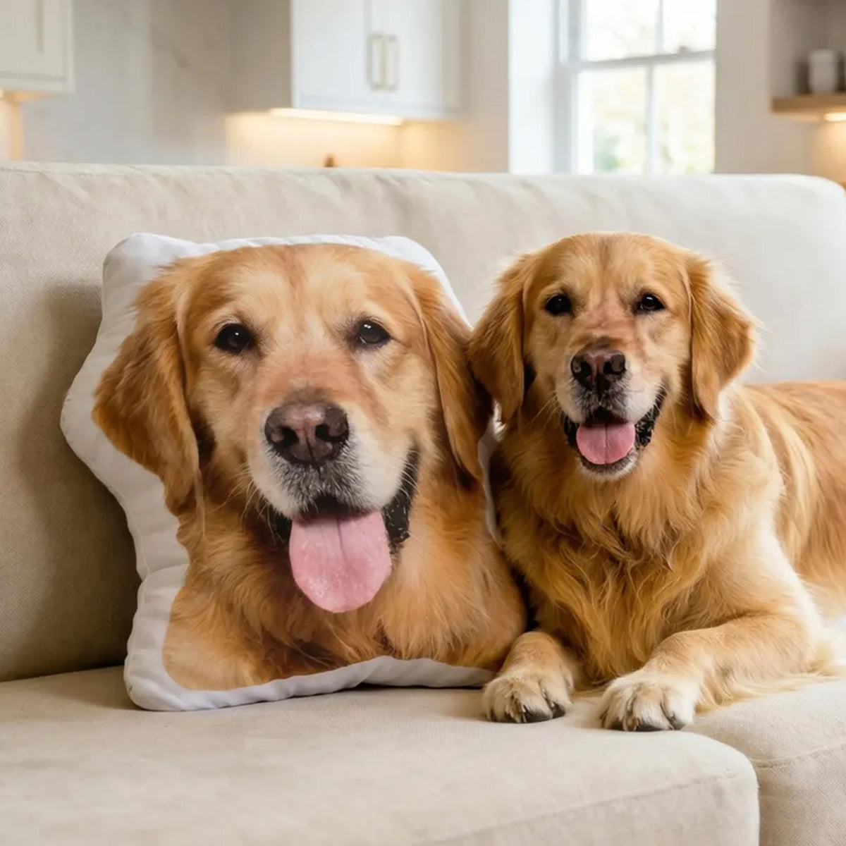 Custom Pet Shaped Pillow, Personalized Dog Cat Photo Pillow, Pet Portrait Cushion, Pet Lover Gift 686445 WFD