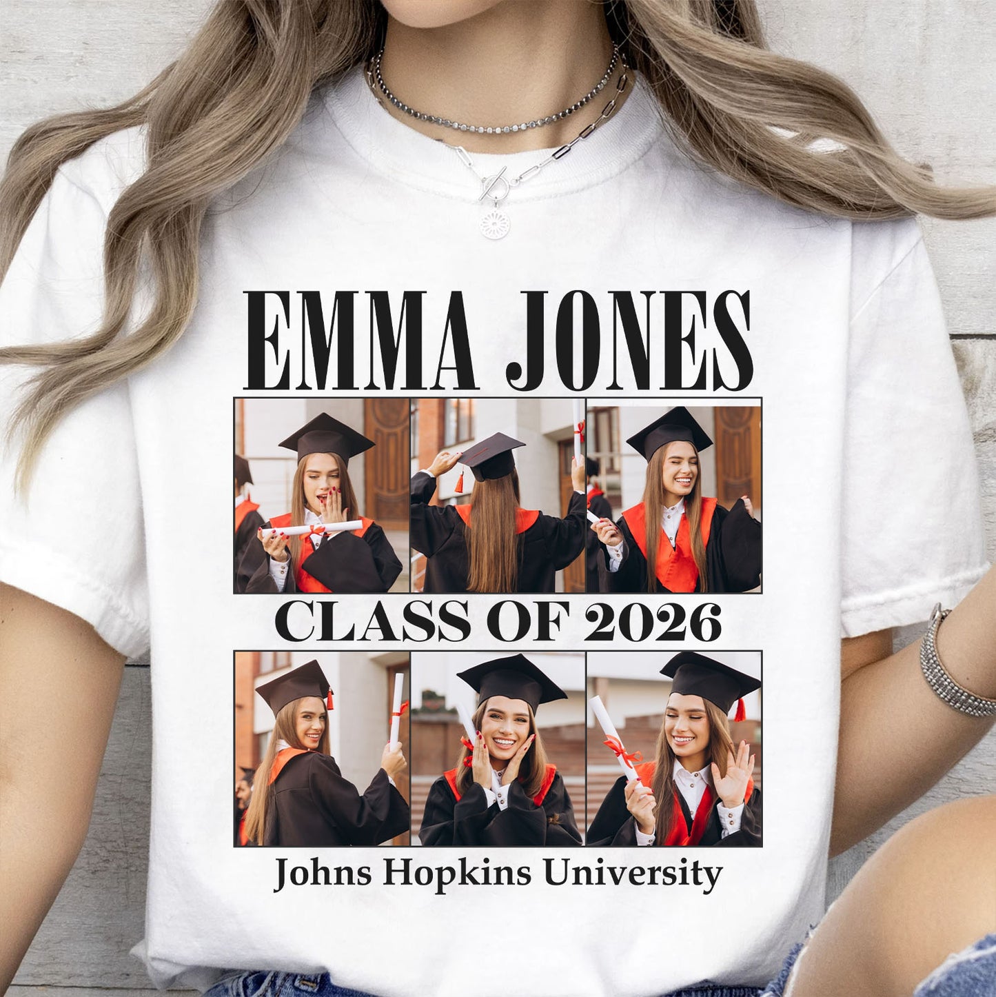 Live Preview Custom Graduation Tee - Class of 2026 - Senior 2026 - Personalized Photo Graduation Shirt C889