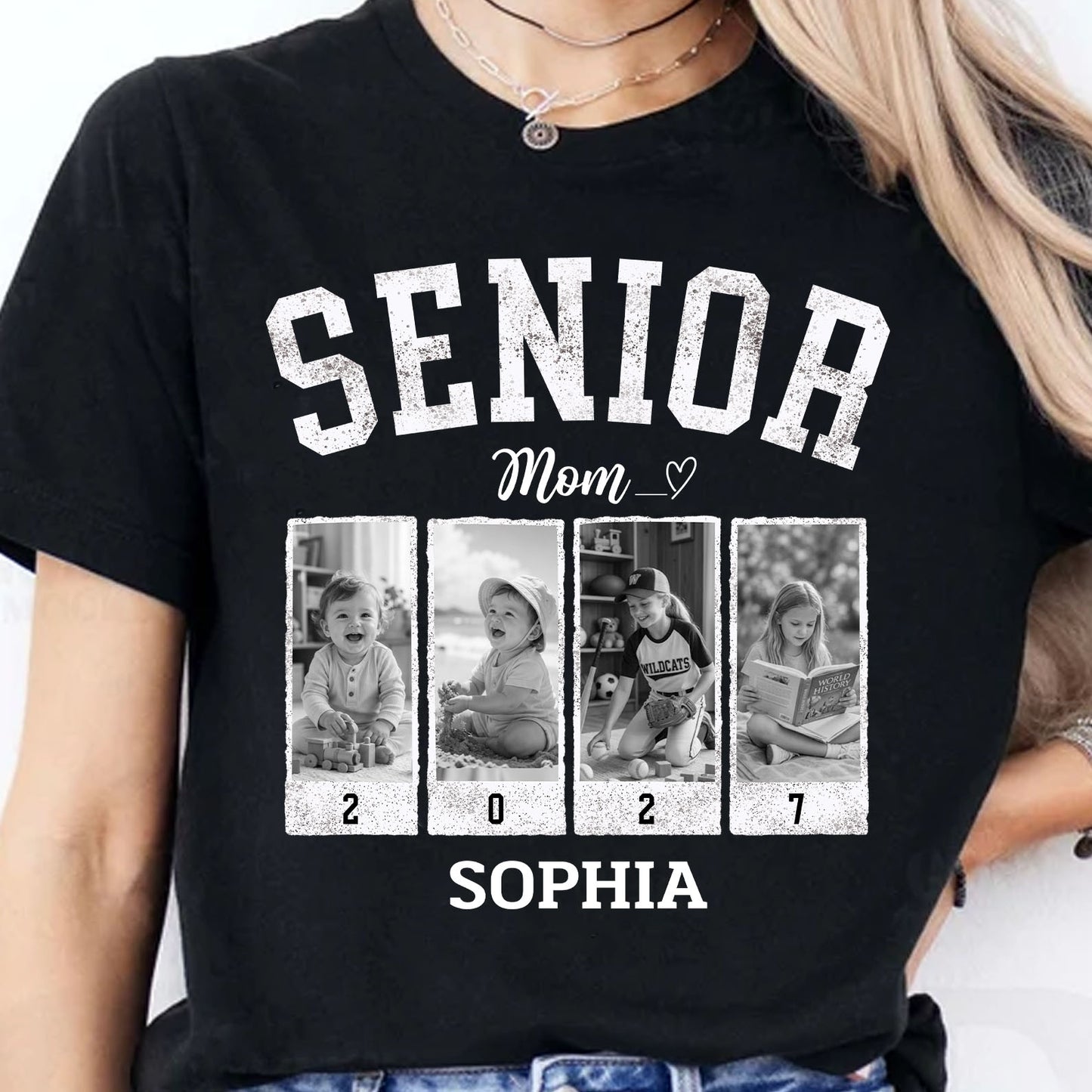 Custom Photo Senior Dad Mom Shirt, Personalized Class of 2027 Tee, Graduation Gift 685692