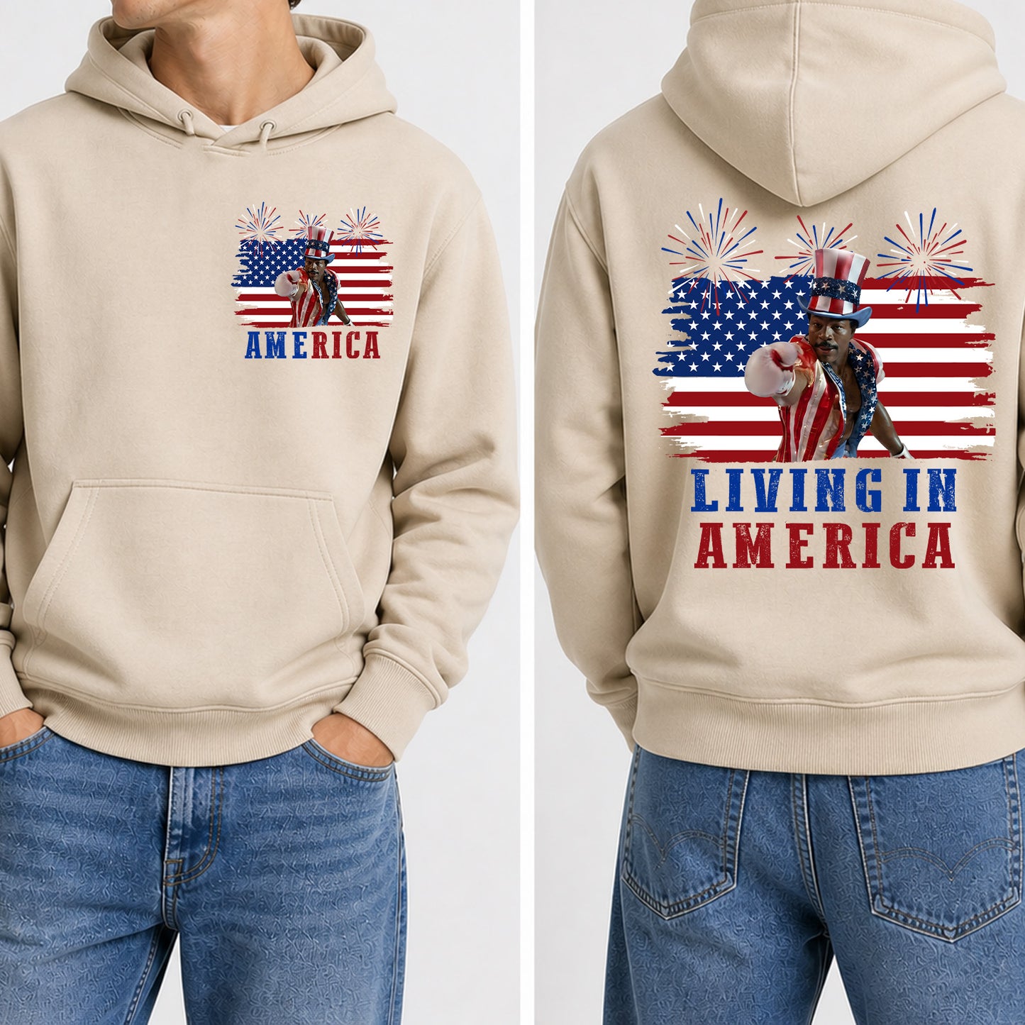 250 Years Living In America Pocket & Back Shirt, Apollo Creed Patriotic Tee, 4th of July USA Shirt 685323