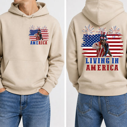 250 Years Living In America Pocket & Back Shirt, Apollo Creed Patriotic Tee, 4th of July USA Shirt 685323