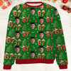 Custom Photo Face 6 7 Christmas Ugly Sweater | Personalized Funny Six Seven All-Over-Printed Sweatshirt 683685