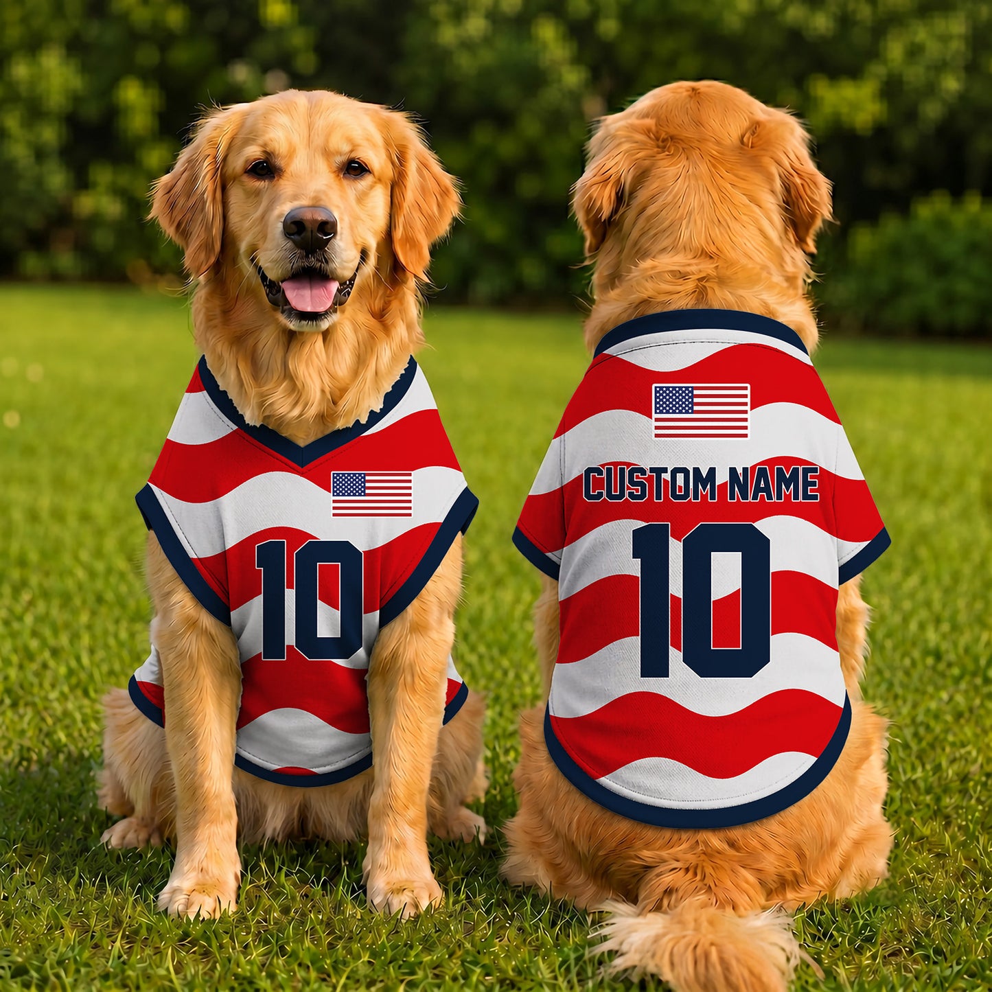 Personalized USA Dog Soccer Jersey, Custom Dog Name & Number Shirt, USA 2026 Pet Soccer Jersey Gift 685512
