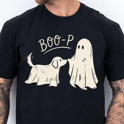 Boo-P Ghost Dog Halloween Shirt, Funny Dog Halloween T-Shirt, Cute Spooky Season Dog Lover Tee 685989