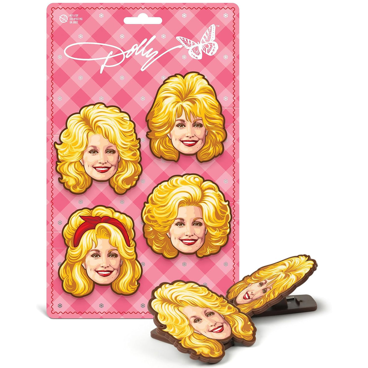 Dolly Parton Bag Clips Set of 4, Dolly-Inspired Iconic Hairstyle Food Storage Clips, Country Music Fan Gift 686183 WFD