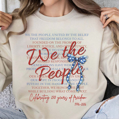 We The People 250 Years Anniversary Shirt | Patriotic Coquette Bow 1776–2026 Tee | 4th of July Freedom Shirt 684545