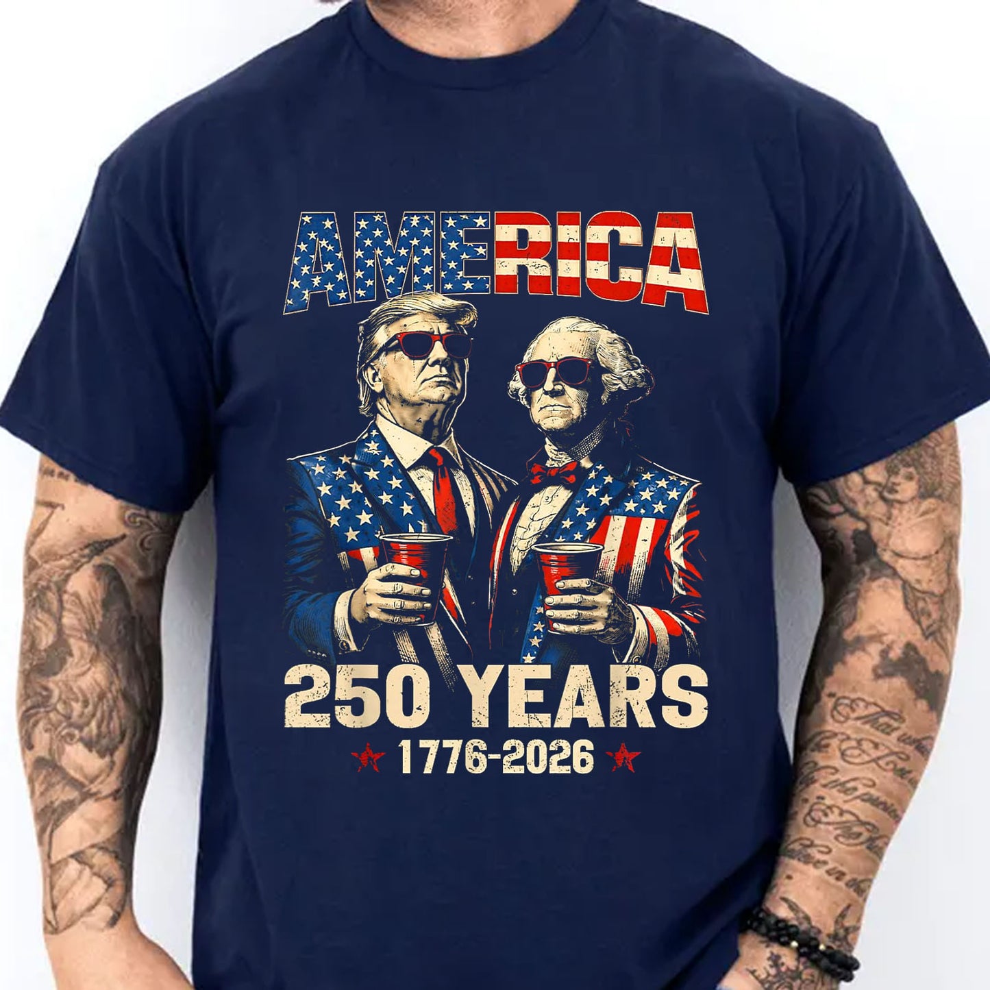 250 Years of America Shirt, Funny Trump Patriotic USA Anniversary Tee, 1776-2026 Shirt 685164