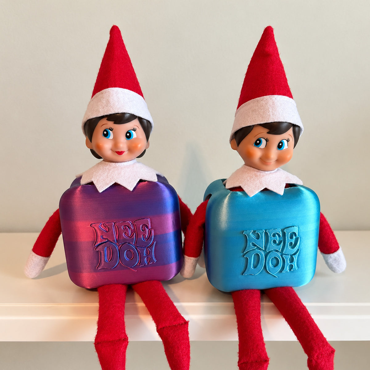 ElfDoh Squishy Costume, Holiday Elf NeeDoh Cube Inspired Accessory, Funny Christmas Elf Gift 686646 WFD