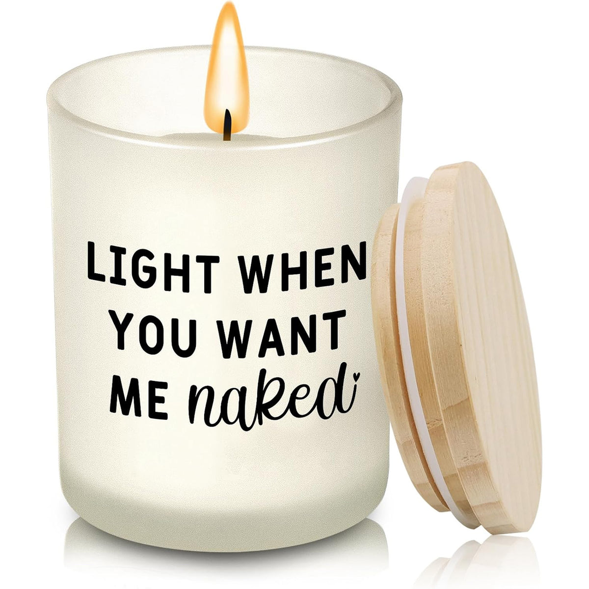 Funny Naughty Couple Candle, Light When You Want Me Naked Candle, Boyfriend Husband Anniversary Gift 686562 WFD