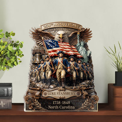 250 Years USA Acrylic Block Plaque | Personalized Patriotic Gift | 4th of July 1776–2026 Acrylic Block 684644