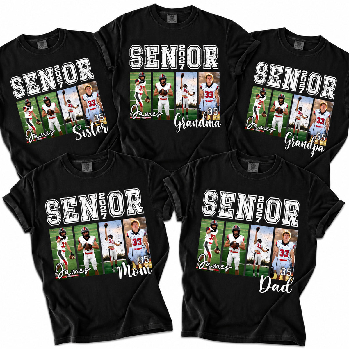 Custom Photo Senior 2027 Shirt, Personalized Sports Senior Family Shirt, Mom Dad Graduation Gift 686380 WFD