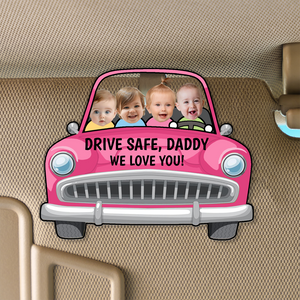 Personalized Baby Face Car Visor Clip, Custom Kid Photo Drive Safe Daddy Visor Clip, Father's Day Gift 685047