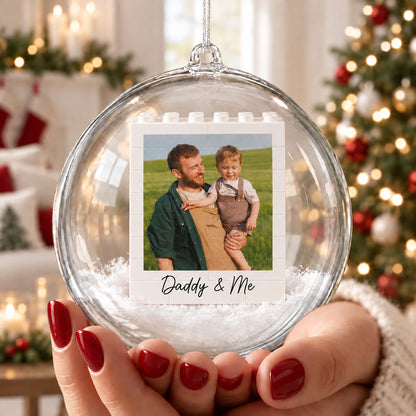 Custom Photo Family Lego Bauble Ornament, Personalized Family Picture Christmas Ornament Gift 686281 WFD