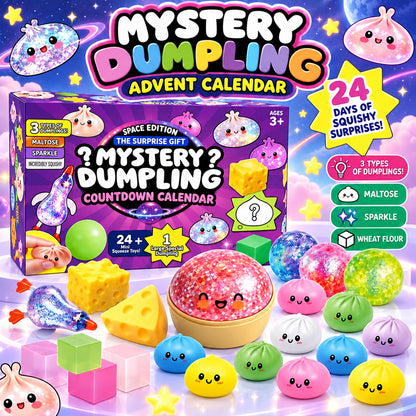 Mystery Dumpling Squishy Advent Calendar, 24 Day Christmas Countdown, Cute Squishy Toys Kids Gift 686523 WFD