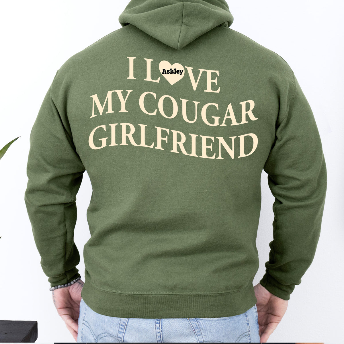 I Love My Cougar Girlfriend Backside Shirt, Custom Name Girlfriend Hoodie, Valentine’s Day Gift 683796