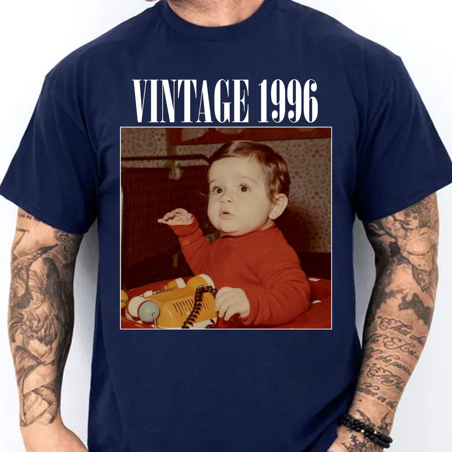 Custom Photo Vintage Shirt | Personalized Name Picture T-Shirt | Unique Birthday Gift 684266