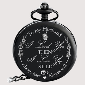 To My Husband Pocket Watch, Anniversary Gift for Him, Love You Gift for Husband for Birthday or Valentine’s Day 683787