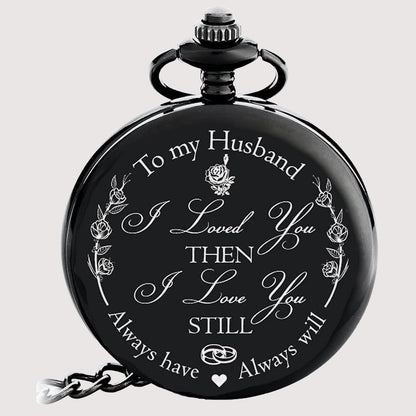 To My Husband Pocket Watch, Anniversary Gift for Him, Love You Gift for Husband for Birthday or Valentine’s Day 683787