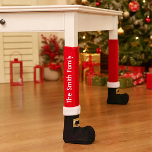 Personalized Christmas Table Leg Covers, Santa Boots Chair Leg Decor, Farmhouse Holiday Home Decor 686236 WFD