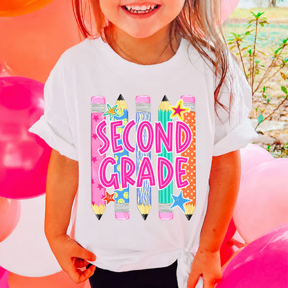 Personalized Grade Level Kids Shirt, Back to School Tee, Preschool First Second Third Fourth Fifth Sixth Grade Shirt 685565