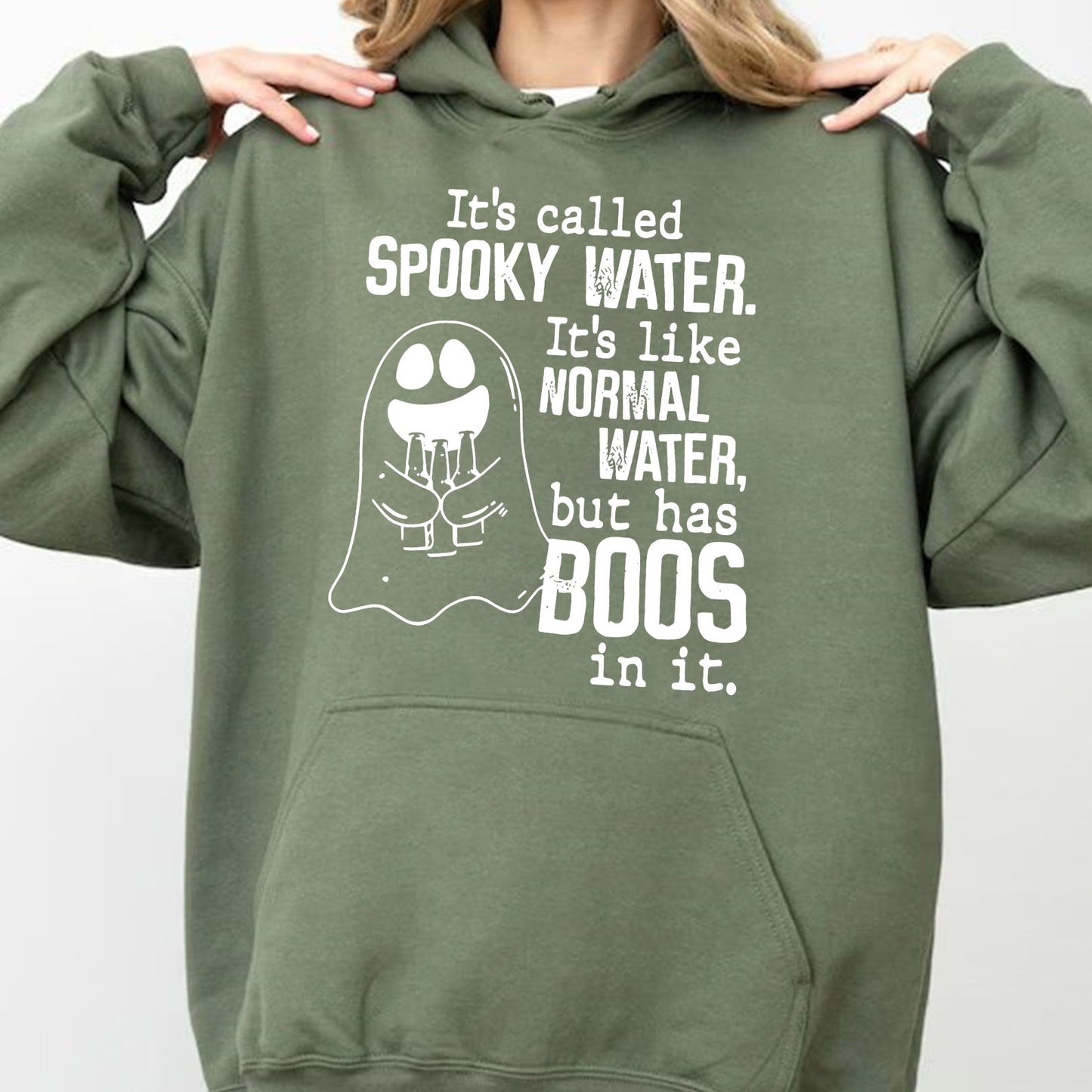 Funny Spooky Water Halloween Shirt, Cute Ghost Boo Graphic Tee, Spooky Season Halloween Gift 685916