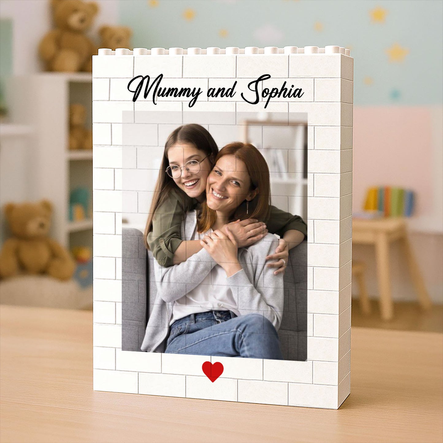 Custom Photo Mummy and Me Building Brick Blocks | Personalized Brick Photo Block Gift for Mother’s Day 684305