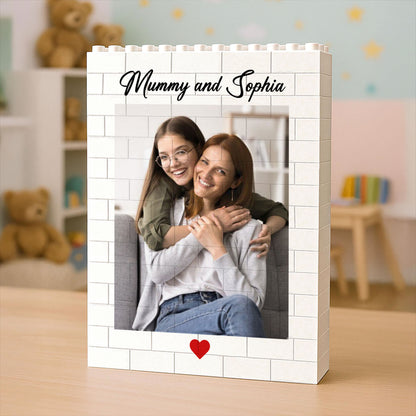 Custom Photo Mummy and Me Building Brick Blocks | Personalized Brick Photo Block Gift for Mother’s Day 684305
