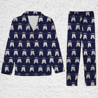 Funny Trump UFO Pajama Set, Alien Donald Trump Christmas PJs, Political Holiday Gift 686228