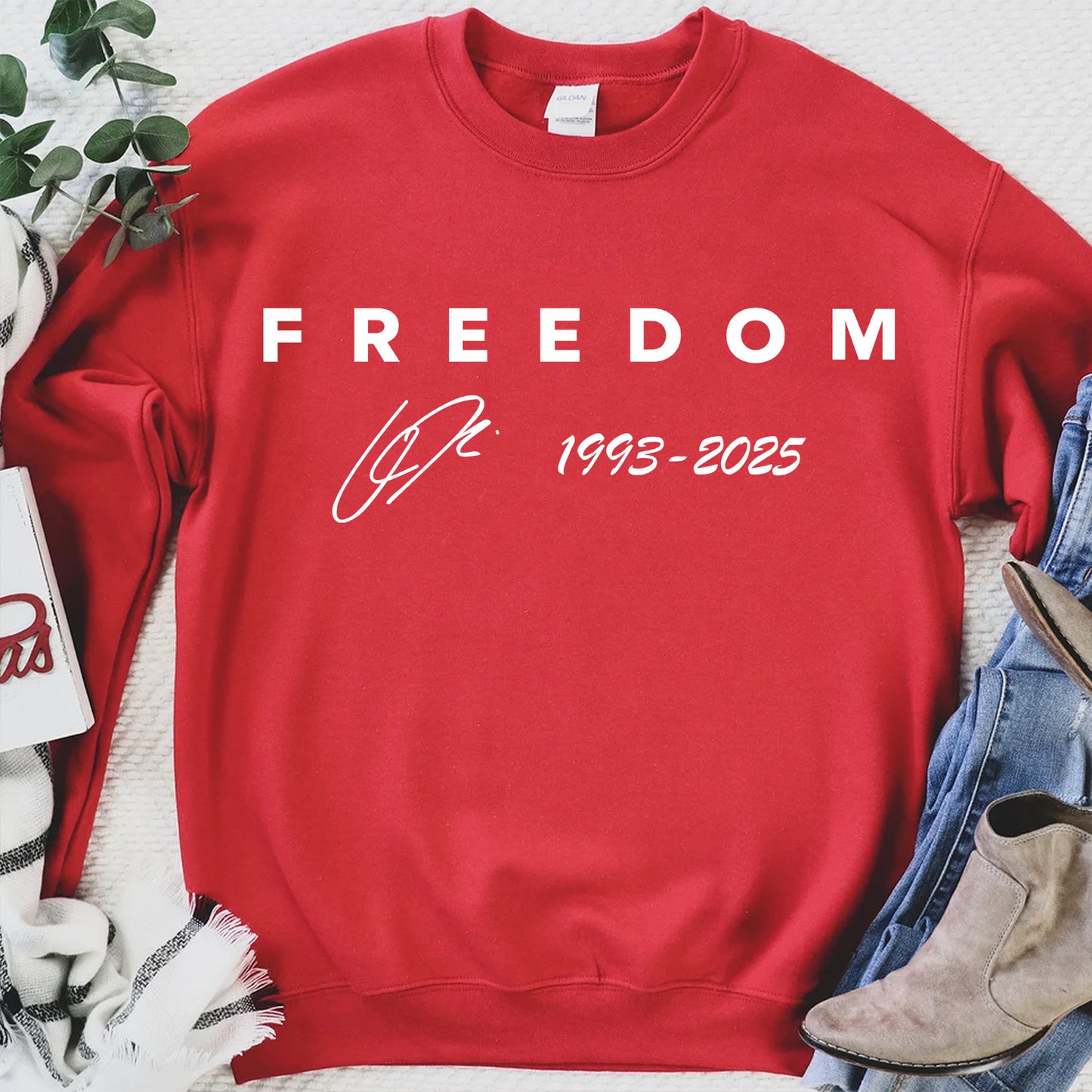 Red Freedom Shirt | Charlie Kirk Red Shirt | We Wear Red Charlie Kirk Birthday October 14 | 1993 for Charlie Kirk Tee 683064