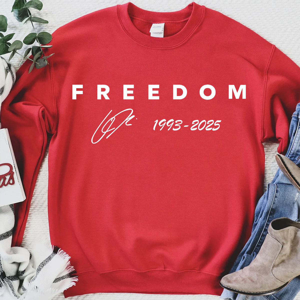 Red Freedom Shirt | Charlie Kirk Red Shirt | We Wear Red Charlie Kirk Birthday October 14 | 1993 for Charlie Kirk Tee 683064