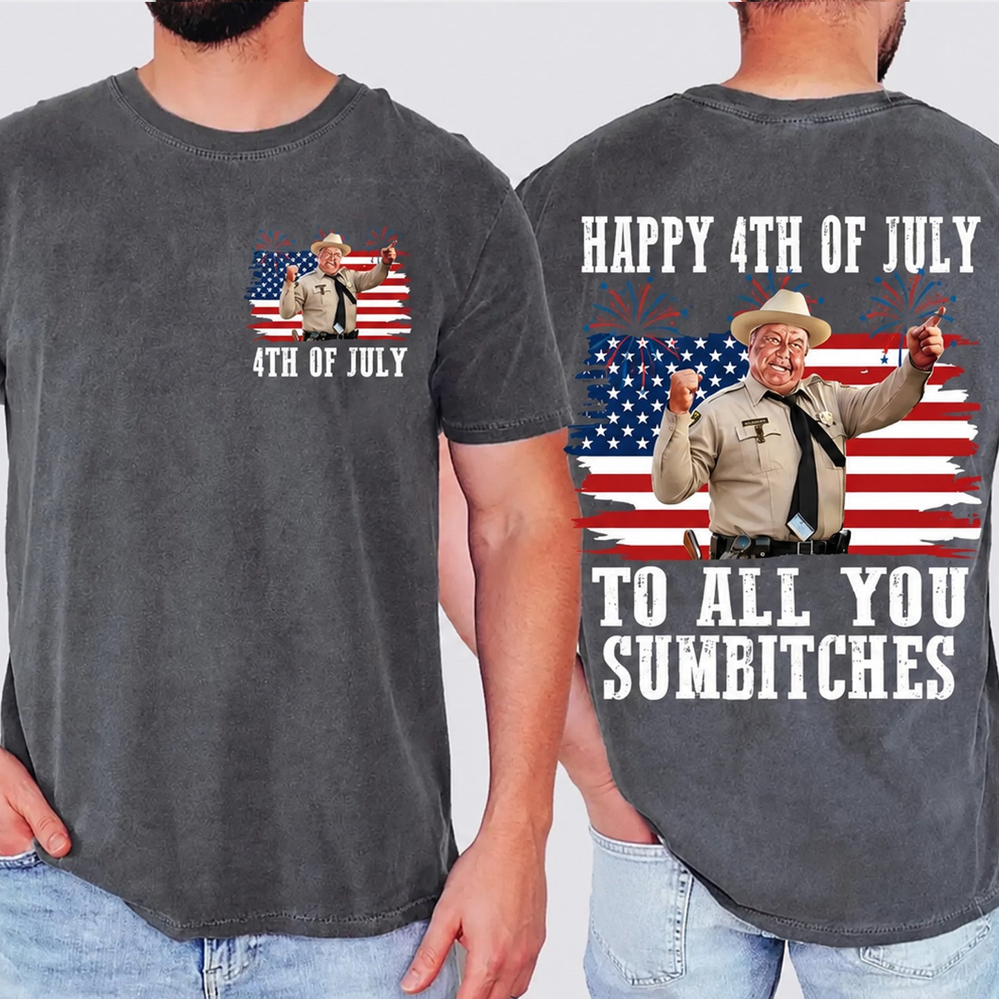 Patriotic 250 Years Pocket & Back Shirt, Happy 4th Of July To All You Sumbitches Tee 685265 WFD