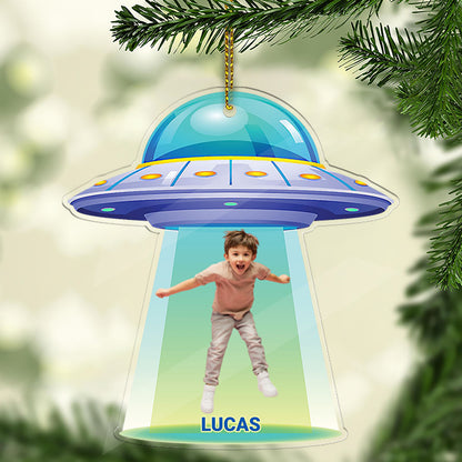 Personalized Upload Photo UFO Acrylic Ornament | Custom Text Photo Christmas Ornament 683504