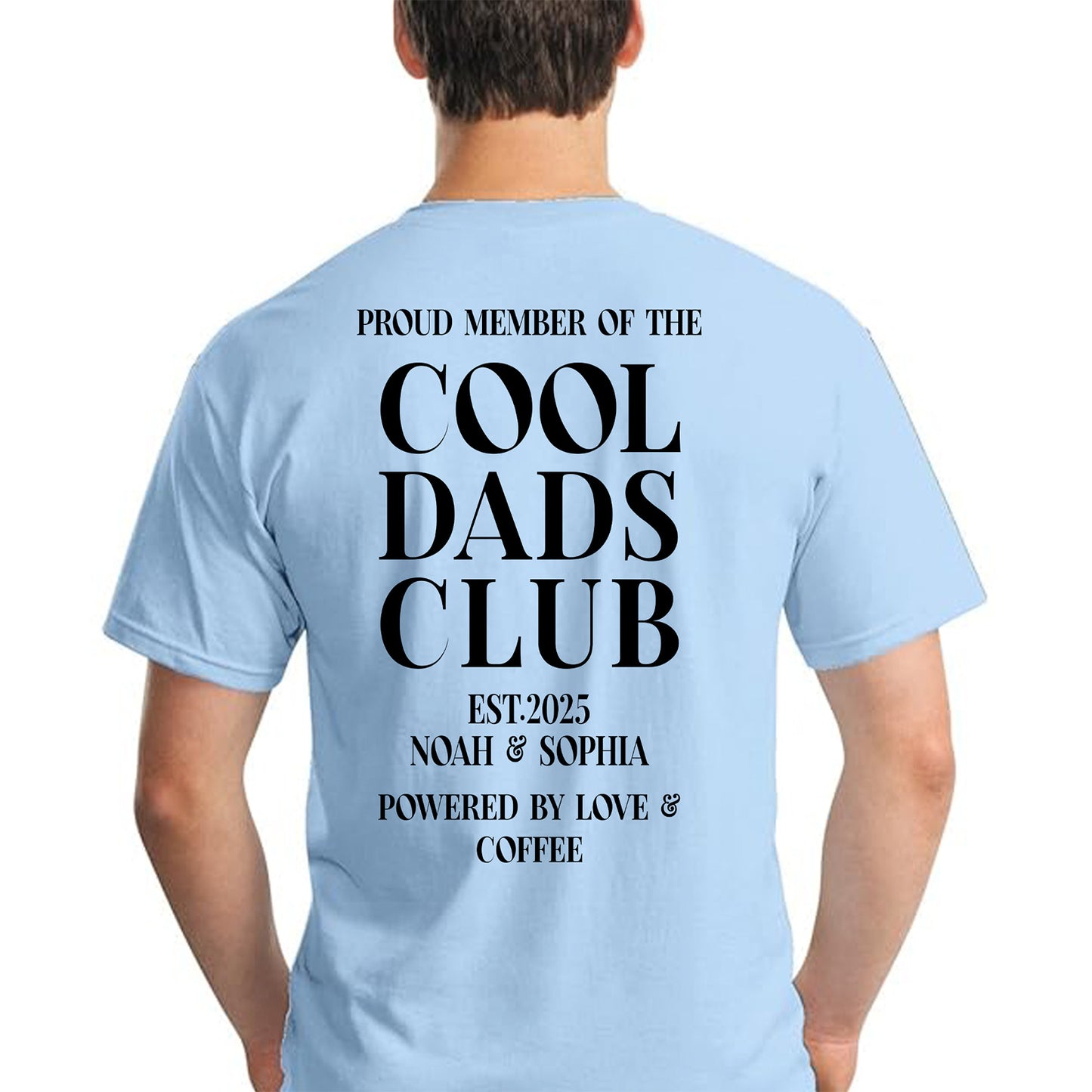 Personalized Cool Dads Club Backside Shirt, Custom Dad Bright Tee, Fathers Day Gift, Papa Daddy T-Shirt 684870