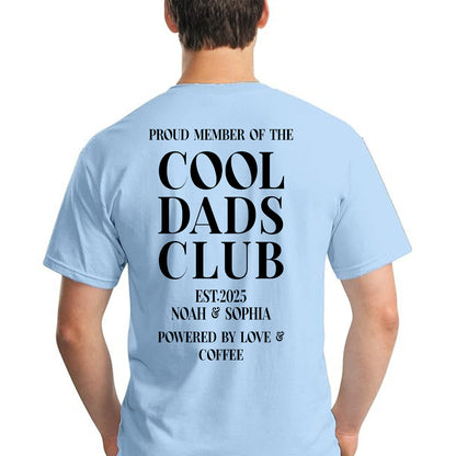 Personalized Cool Dads Club Backside Shirt, Custom Dad Bright Tee, Fathers Day Gift, Papa Daddy T-Shirt 684870