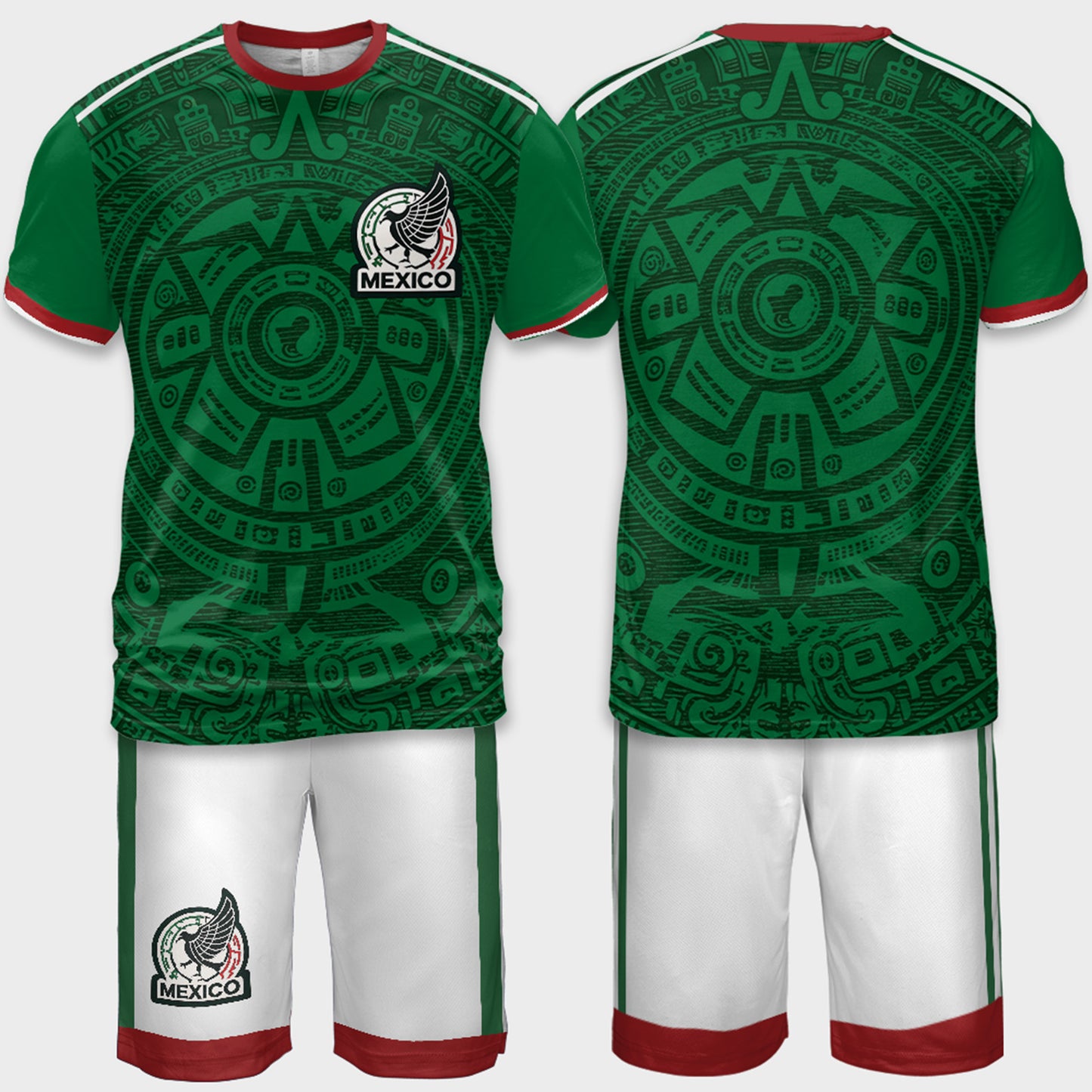 Mexico Kids Soccer Jersey Set, 2026 Mexico Football Shirt & Shorts for Kids, Youth Soccer Fan Outfit 685536
