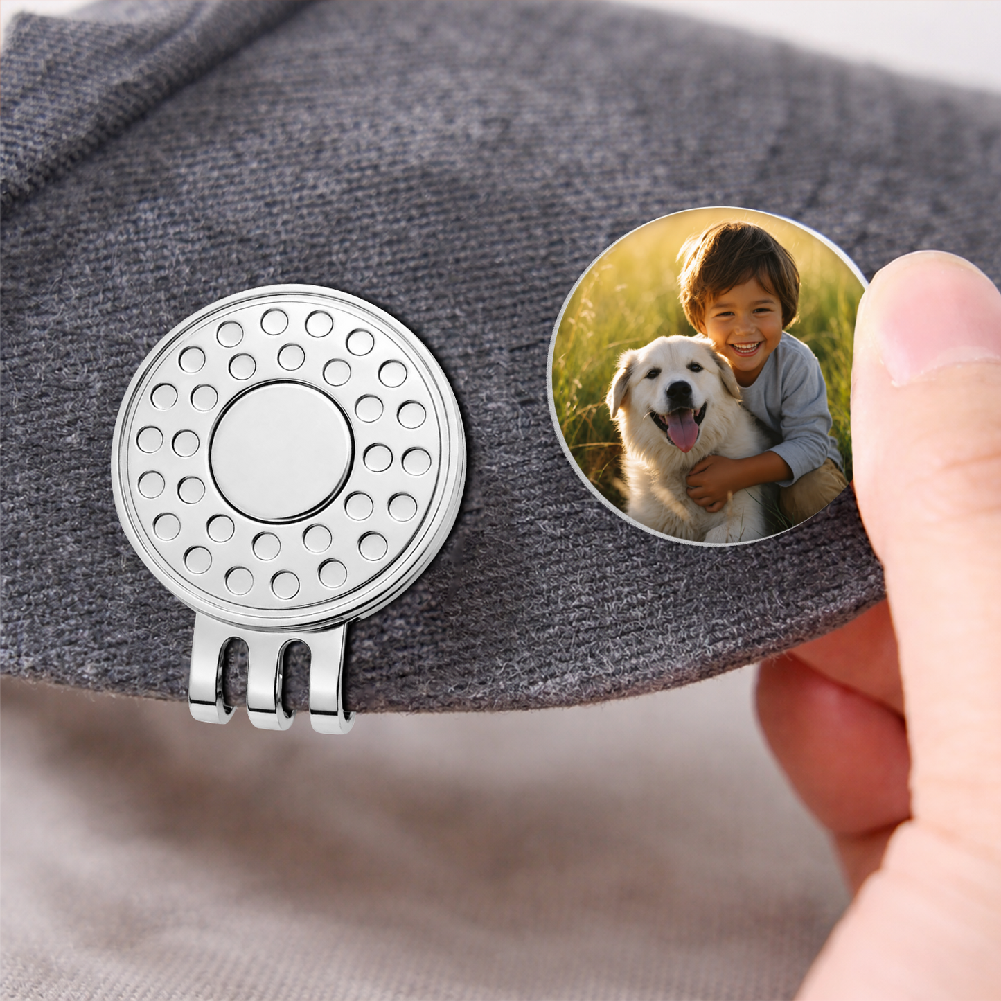 Personalized Photo Golf Marker with Magnetic Hat Clip, Custom Golf Ball Marker Gift for Golfers 685467