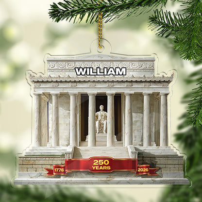 Personalized 250 Years 1776–2026 Acrylic Ornament | Custom Name Patriotic 4th of July Christmas Ornament 683542