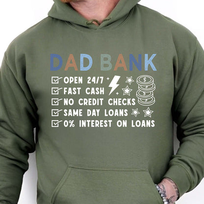 Funny Dad Bank Shirt, Dad Joke Graphic Tee, Father’s Day Gift for Dad, New Dad Dark Shirt, Cool Dad Gift 684944