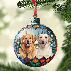 Christmas Dog Photo Acrylic Ornament | Personalized Custom Dog Cat Pet Photo Ornament 683453