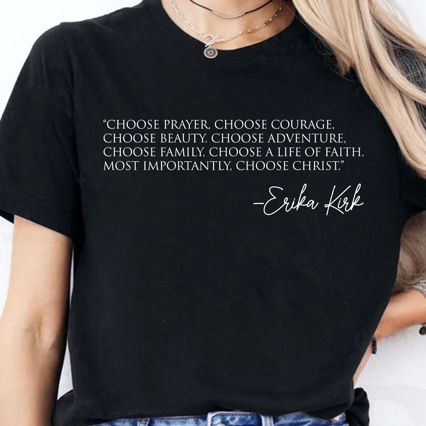 Choose Prayer Shirt, Justice for Charlie Kirk Tee, Freedom Shirt, Charlie quotes, Erika Kirk Saying Shirt 683090