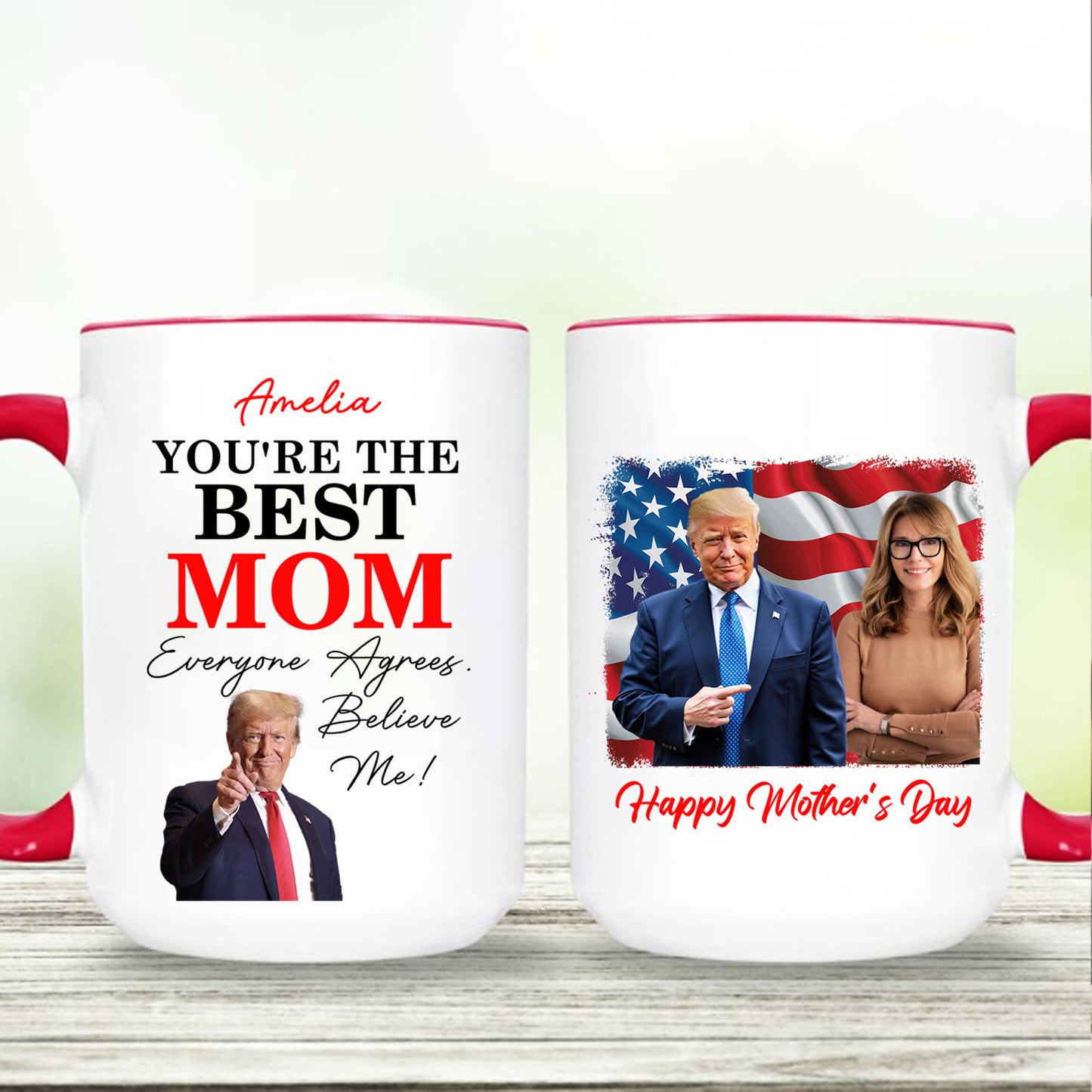 You're The Best Mom, Custom Photo Trump Mug, Personalized Custom White Mug Accent Mug, Gift For Mom, Gift For Wife 682092 - GOP