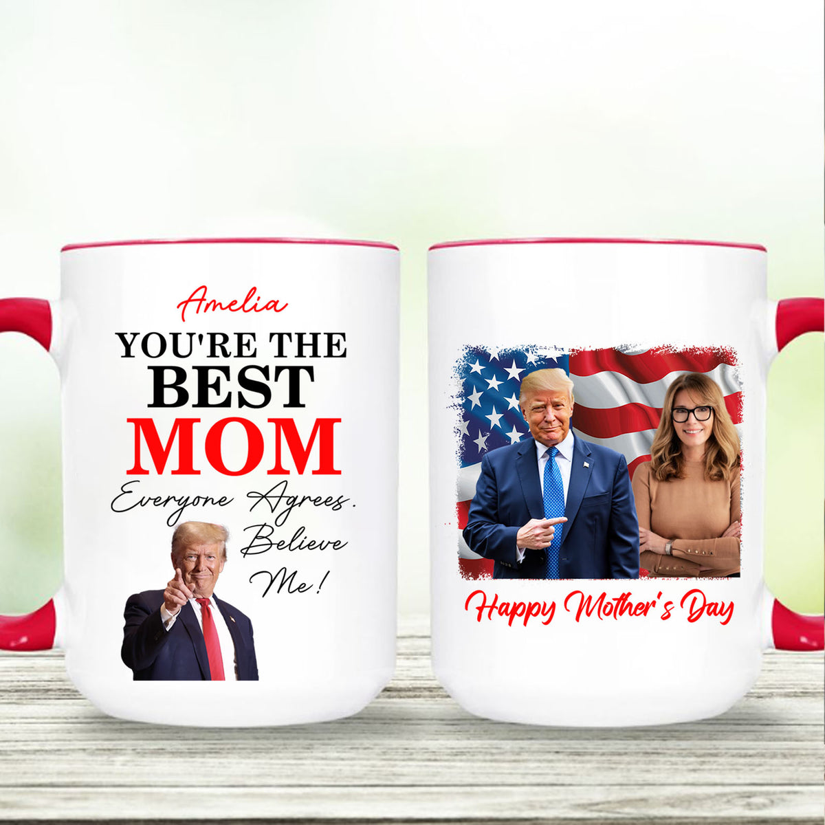 You're The Best Mom, Custom Photo Trump Mug, Personalized Custom White Mug Accent Mug, Gift For Mom, Gift For Wife 682092 - GOP