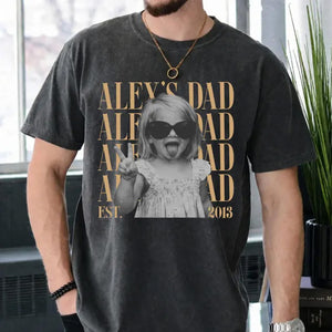 Custom Dad Vintage Photo Shirt, Personalized Father’s Day Tee With Kids Photo, Best Dad Ever Gift 685137