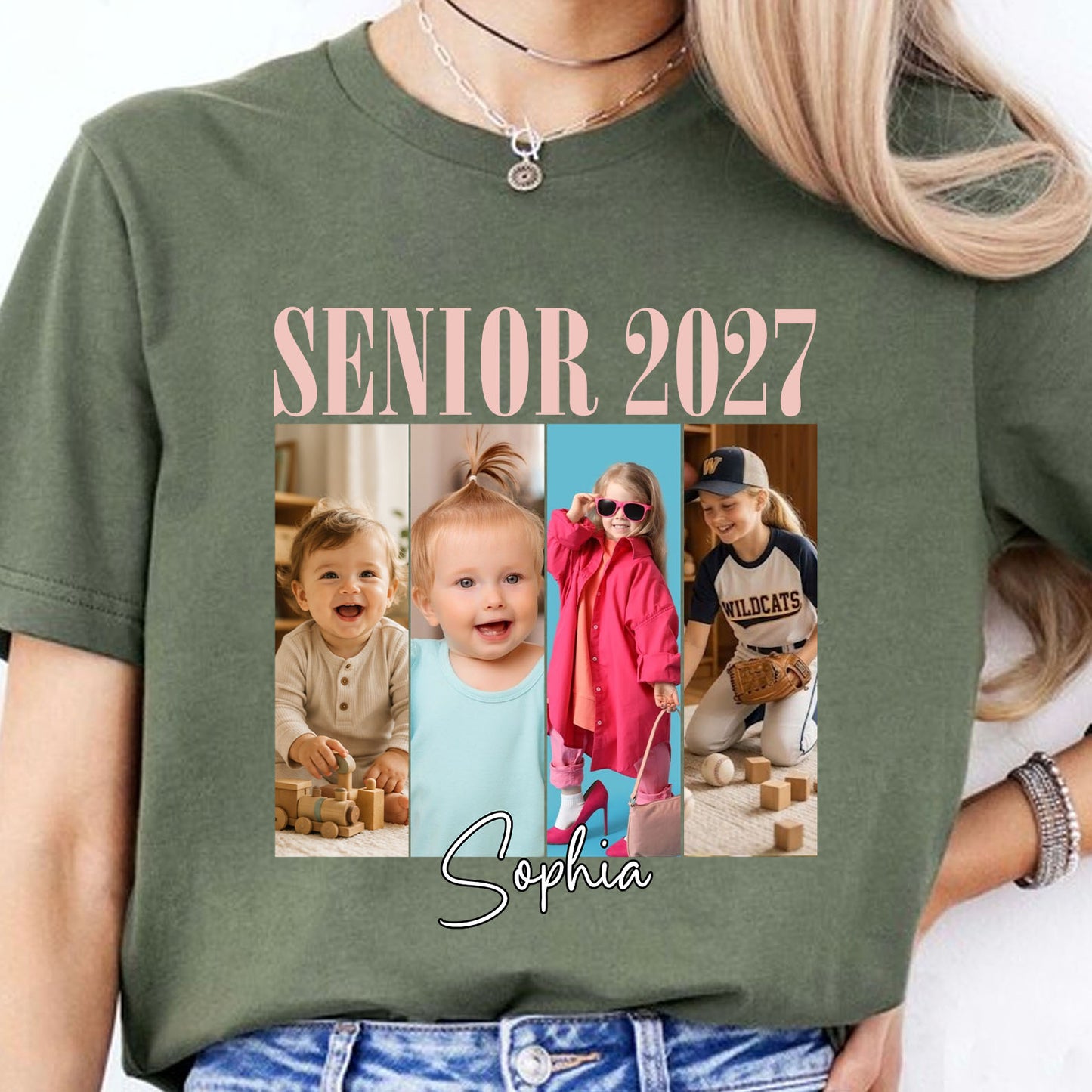 Custom Photo Senior 2027 Shirt, Personalized Class of 2027 Graduation Tee, Senior Keepsake Gift 685724