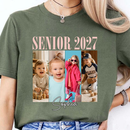 Custom Photo Senior 2027 Shirt, Personalized Class of 2027 Graduation Tee, Senior Keepsake Gift 685724